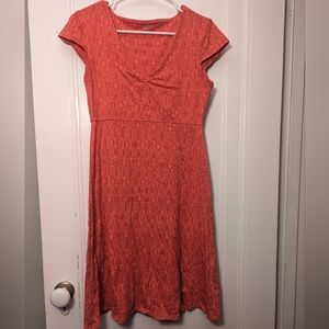 Rosemarie Dress (Spiced Coral Geo Print)